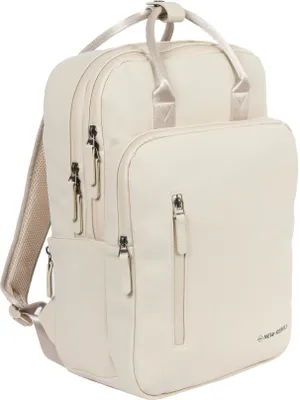 Produktbild von New Rebels William Milwaukee Rucksack – Wasserabweisend, 18L Volumen, Laptopfach, Silber-Innenfutter beige