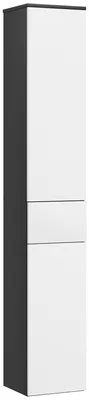 Immagine prodotto di kleankin Colonna Bagno Salvaspazio in Legno con 2 Armadietti e Cassetto, 30x28x180 cm, Nero