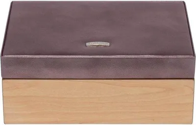 Produktbild von Holz Schmuck Box - Schmuck Box Lagerung - Schmuck Protect - Modernes Design - Rechteckig - Metall Lilac