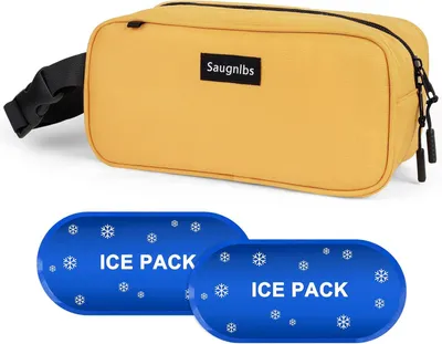 Produktbild von Mini Kühlbox mit Kühlakkus, Handgriff, 8 Stunden Kühlung, 6 Liter, für unterwegs