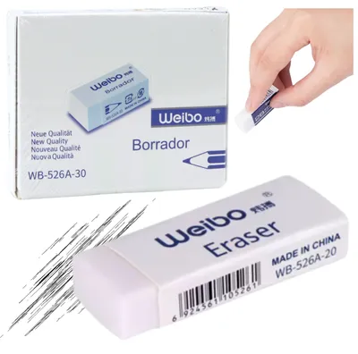 Productafbeelding van Witte Schoolkantoorgum Wb-526a -30 4cm
