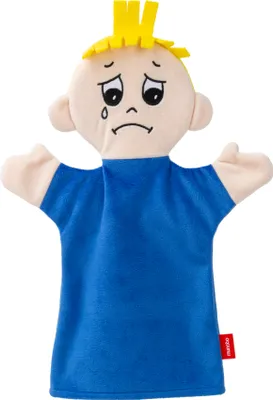 Produktbild von Handpuppe Emotionen Traurigkeit 31 cm Blau, 23624B