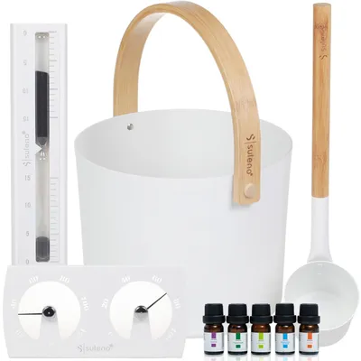 Produktbild von Suleno Sauna Set KJELL | 9-teilig Saunazubehör -  Weiß 30134-27