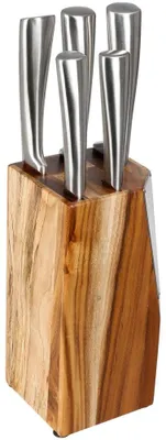 Produktbild von 5five Simply Smart Messerblock Acacia bestückt 6-tlg., mit Messern, Akazienholz, Stahl, 136226