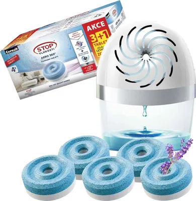 Obrázek produktu pro Ceresit Absorpční tablety 450g 1x levandule 3x normální + Ceresit Aero 360 White device