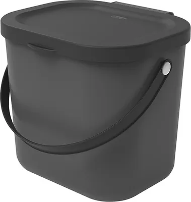 Produktbild von Rotho Mülltrennsystem 6L Albula - Biomülleimer 23,5 x 20,0 x 20,8 cm - Mülleimer mit Deckel - Abfalleimer aus Kunststoff - Müllbehälter mit Griff