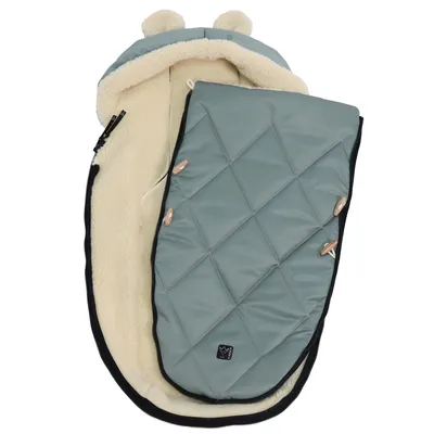 Produktbild von XL EARS WOOL - Kinderwagen Fußsack Fb. slit green
