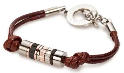 Produktbild von Boccia Damen-Armband Baumwolle Braun Titan Pol/Sat Rose Gp 0361-02