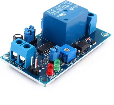 Image de Module relais temporisé 12 V CC avec minuterie – Activation/désactivation temporisée, 8 plages de temps sélectionnables, diode de protection, capacité de charge 10 A