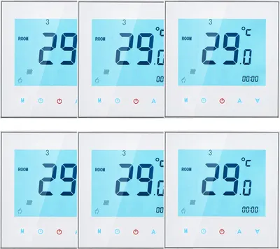 6X Anself 5A Raumthermostat thermostat Wasser Heizung Thermostat Fußbodenheizung Programmierbares wöchentliche LCD-Display Touchscreen Raumtemperaturregler