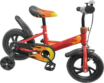 Produktbild von Kids Bike 12 -Zoll -Schaumradrad hoher Kohlenstoffrahmen Kindersportfahrrad mit Trainingsrädern für Kleinkindrot