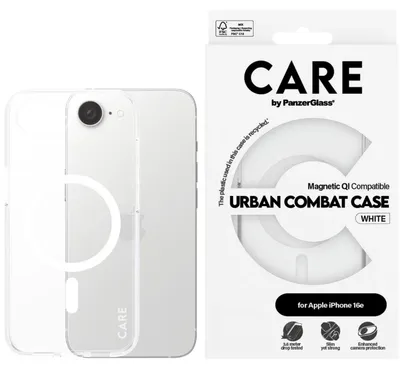 Image de Etui Care By Panzerglass Flagship Urban Combat White Magsafe Na Iphone 16E - Przezroczyste