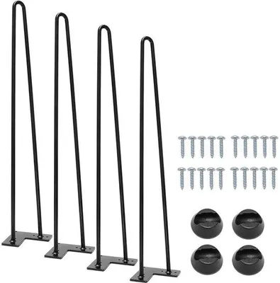 Productafbeelding van Set van 4 Stabiele Haarspeldtafelpoten 70 cm