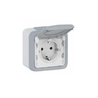Image de Contactez Shuko pour les plexus de montage externe -Legrand - Gris