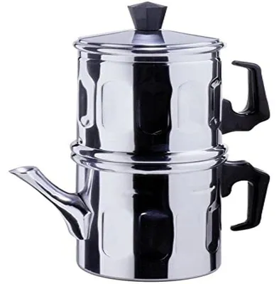 Neapolitanischer Kaffeebereiter aus Aluminium, 1-2 Tassen