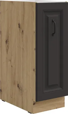 Produktbild von Unterschrank 30 Schrankauszug Stilo Weiß + Eiche Artisan Küchenzeile Küchenblock Küche Landhaus