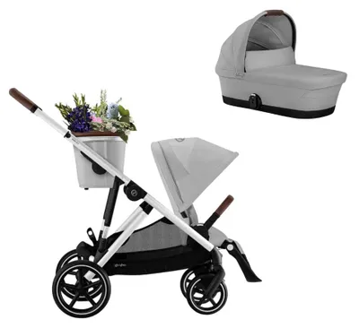 Produktbild von Cybex Gazelle S LUX Travel System - Essential S, Farbe:Stone Grey / Silver