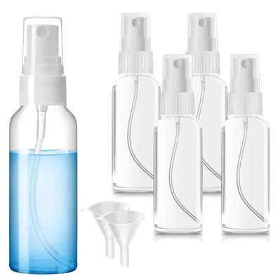 Image de Flacons pulvérisateurs vides, 5 x 100 ml, vaporisateurs de voyage rechargeables, couleur blanche