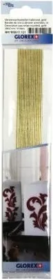 Obrázok produktu pre Ozdobné voskové pásiky 14ks, 200x2mm, zlaté - polkruhové