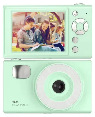 Produktbild von Retro Digitalkamera - Kompaktkamera - 48 MP CCD - HD-Auflösung - Smartphone-Übertragung - 32GB Speicherkarte inklusive - Hellgrün