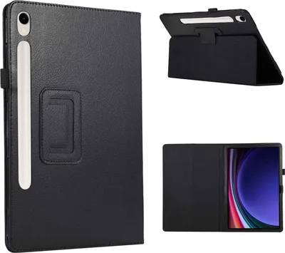 Immagine prodotto di Per Samsung Galaxy Tab S10 Plus FE Plus / S9 Plus FE Plus / S8 Plus Custodia in Pelle finta nera per tablet