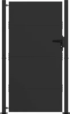 Immagine prodotto di vidaXL Cancello da giardino Nero 110 x 180 cm Acciaio verniciato a polvere