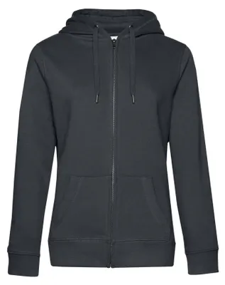 Image de B&C - Sweat à capuche « Queen » avec fermeture éclair intégrale pour femmes LT3164 (3XL) (gris asphalte)