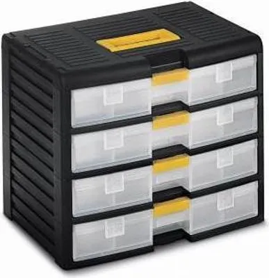 Immagine prodotto di Terry Store-Age 43002 organizzatore per cassetto di scrivania Plastica Nero, Translucent, Giallo