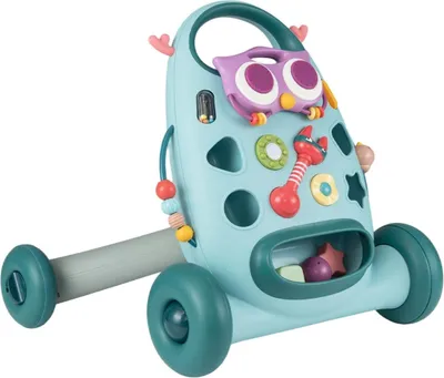 Productafbeelding van Loopwagentje voor baby's met een afneembaar muziekspelletje en een vormensorteerder
