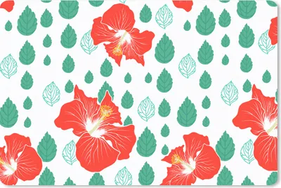 Produktbild von MuchoWow® Schreibtischunterlage Hibiskus - Muster - Hawaii - Blume 60x40 cm - XXL Mauspad - Großes Mauspad