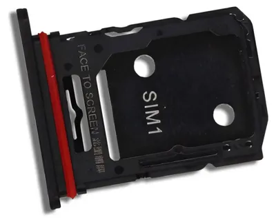 Produktbild von Ersatz Hybrid-SIM-Kartenhalter für Xiaomi Redmi Note 15 4G, Schwarz