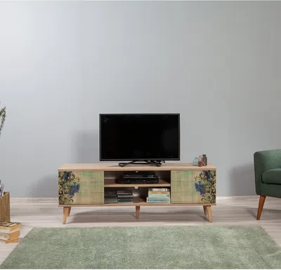 Obrázek produktu pro Skye Decor, Truva - 727, Fernsehtisch, Sonoma-Eiche, 100 % MELAMINBESCHICHICHTETETETETE SPANPLATTEN, 140 x 40 x 50 cm