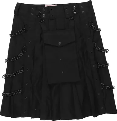 Obrázok produktu pre Čierny pištoľový kilt - Chain Kilt Denim Black XL