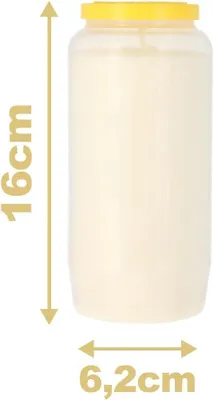 Obrázok produktu pre Biela svieca do hrobky, doba horenia 120 hodín, balenie obsahuje 24 kusov