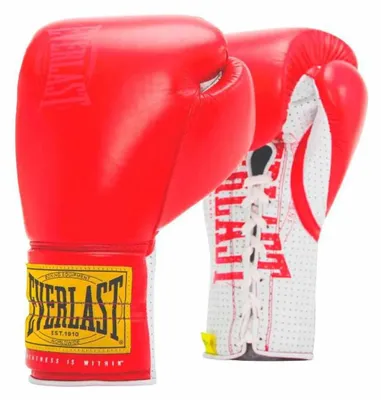 Produktbild von Everlast Fse 1910 Sparring Laced Leder Künstliche Boxhandschuhe Rot 16 oz Rot 16 oz