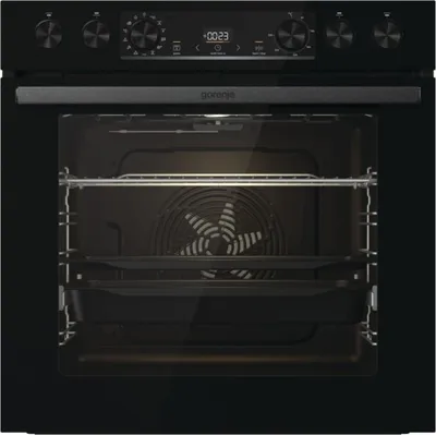 Obrázek produktu pro Gorenje BCSI6737E06BG, Černá, Otočné, Dotyk, Nerezová ocel, Horní přední, Sklo, Elektronický
