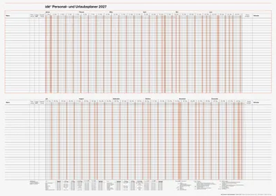 Produktbild von rido/idé 7033700007 Personal- und Urlaubsplaner 2027 860×610 mm