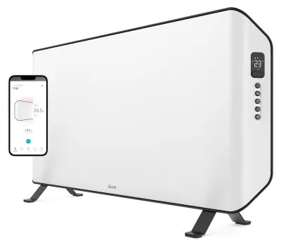 Produktbild von Duux Edge, Elektrischer Konvektor-Raumheizer, 24 h, IP24, Drinnen, Flur, Wand, Weiß