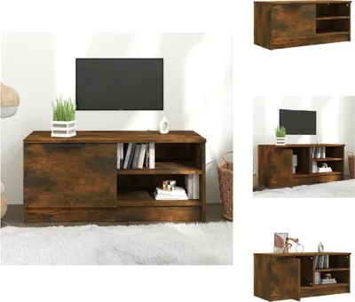 Produktbild von vidaXL TV-Schrank Räuchereiche 80x35x36,5 cm Holzwerkstoff -  TV-Möbel