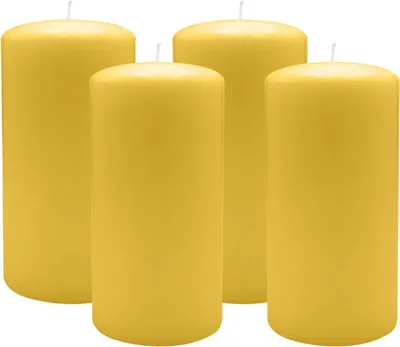 Produktbild von 4er Set Adventskranzkerzen Mostard Senf Ø 80 x 150 mm