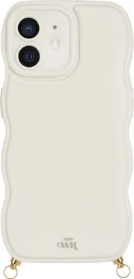 Produktbild von Glossy Wavy Cord Hülle Beige  - Kompatibel mit iPhone 12