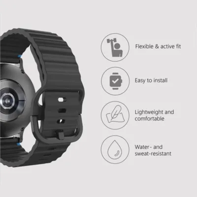 Image de Bracelet ActiveFlex Samsung Galaxy Watch8 / Watch8 Classic, noir