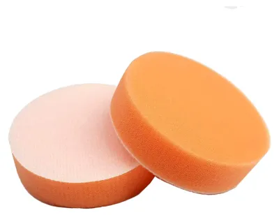 Produktbild von Polierschwamm Ø75mm orange glatt hart