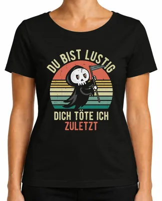 Productafbeelding van Grappig Halloween-shirt met een gothic-spreuk, voor dames, zwart, maat 3XL