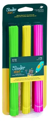 Imagen del producto de 3Doodler Start 3DS-ECO-MIX4-75: Material de impresión 3D, plástico compostable, color verde