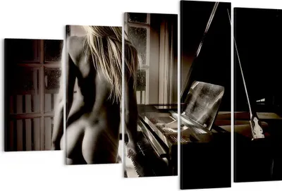Produktbild von Bild auf Leinwand - Leinwandbild - Frau Nackt Geheimnis - 150x100cm - Wand Bild - Wanddeko - Leinwanddruck - Bilder - Kunstdruck - Wanddekoration - Leinwand bilder - Wandkunst - EG150x100-0114