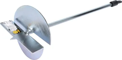A product shot of a metal auger drill bit with a hexagonal shank.