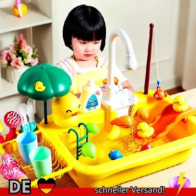 Produktbild von Kinder Küche Waschbecken Spielzeug Elektrische Spülmaschine Spielen Mit