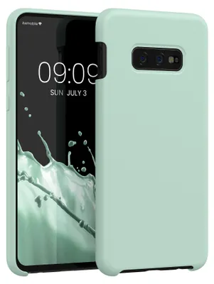 Produktbild von kwmobile Handyhülle für Samsung Galaxy S10e Hülle - Case Silikon - Kabelloses Laden - Schutzhülle Cover in Cool Mint