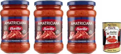 Produktbild von 3x Barilla Sugo Amatriciana Tomatensauce mit Speck und Chili Pasta sauce 400g aus italian